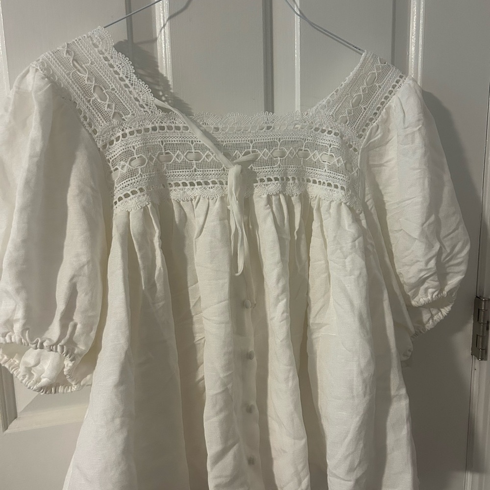 Elegant White Lace Blouse